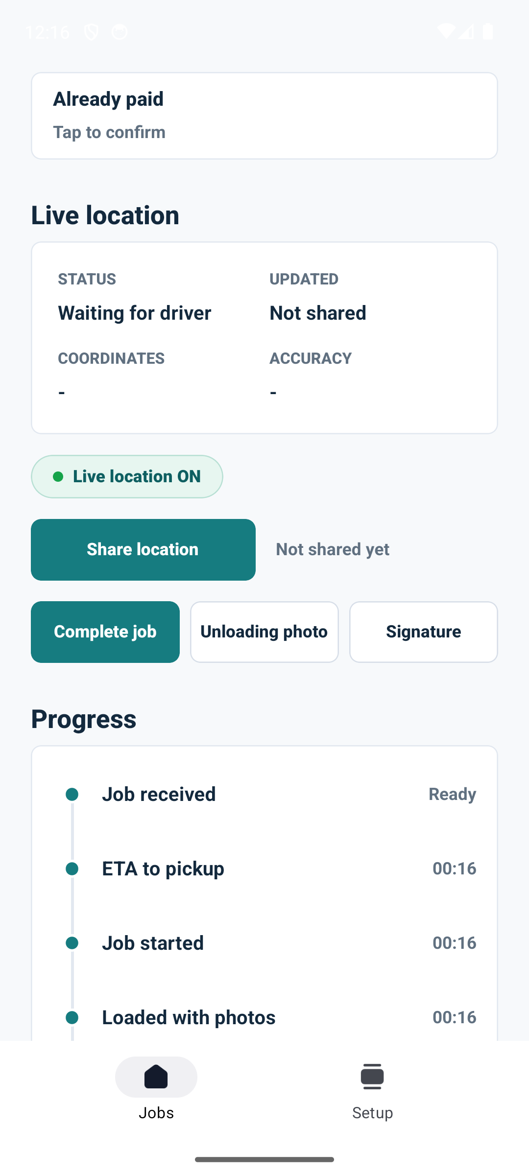 Trukka driver app